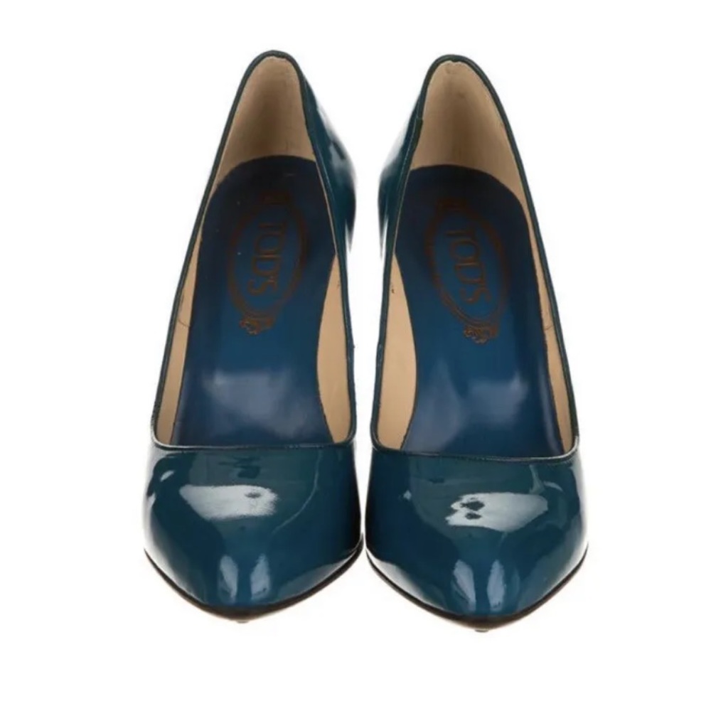 Tod’s Blue Patent Pumps 38 7.5